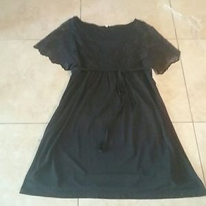 Madison brand black dress size XL lace details NWT
